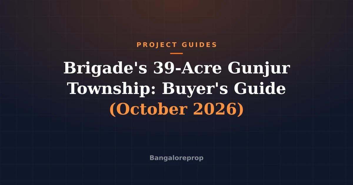 Brigade's 39-Acre Gunjur Township: Buyer's Guide (October 2026)