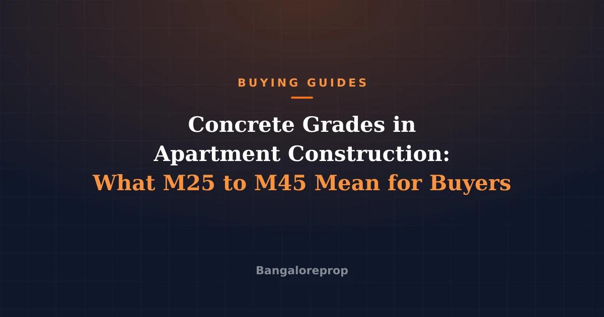 Concrete Grades in Apartment Construction: What M25 to M45 Mean for Buyers