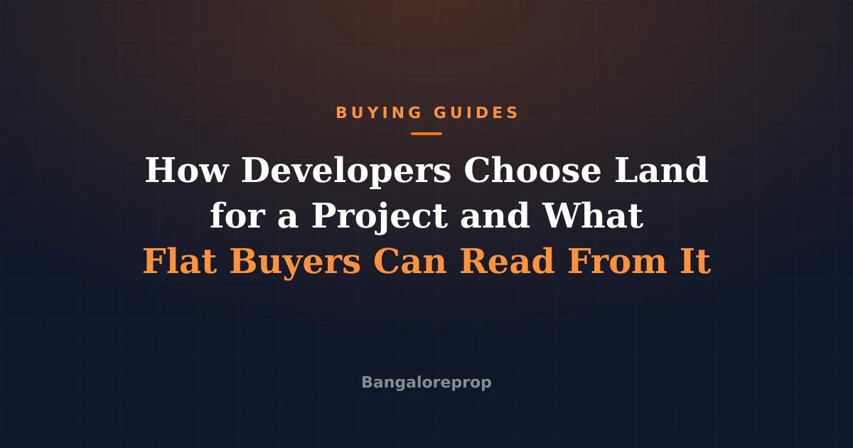 How Developers Choose Land for a Project and What Flat Buyers Can Read From It