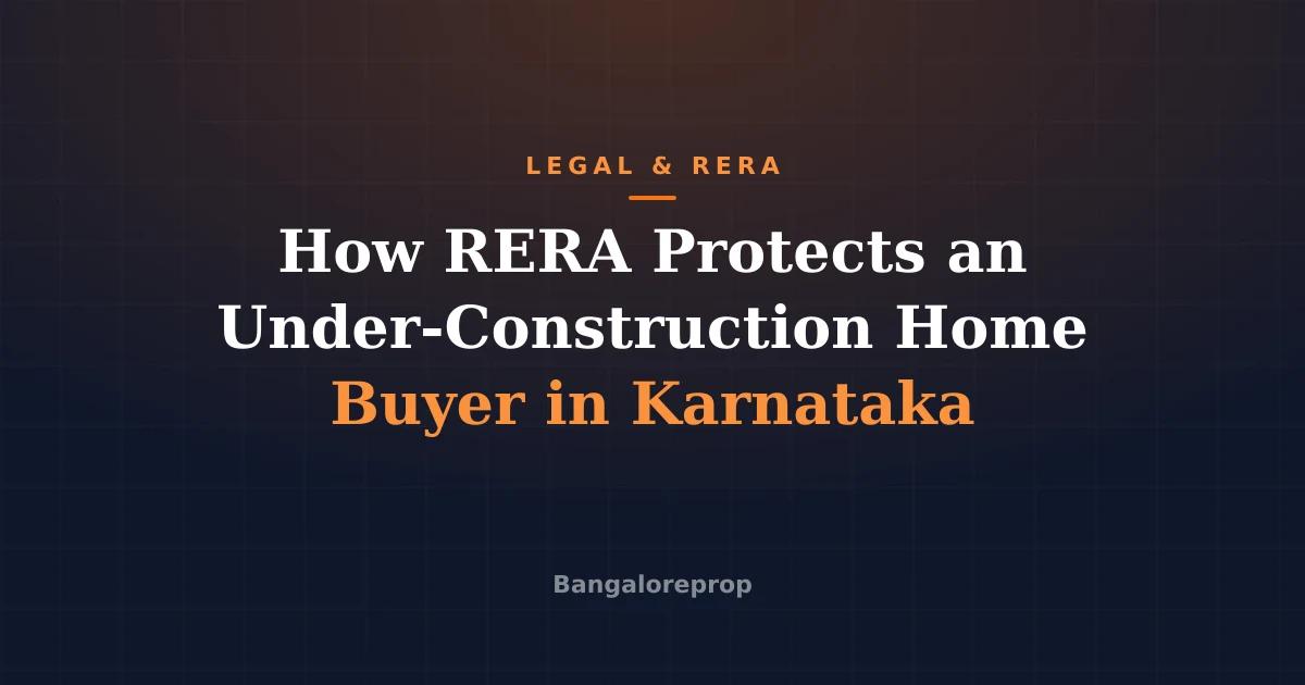 How RERA Protects an Under-Construction Home Buyer in Karnataka