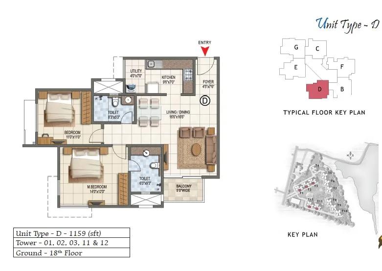 Prestige Lake Ridge floor plan 5