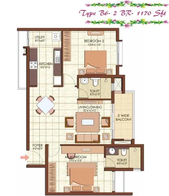 Prestige Kew Gardens floor plan 6
