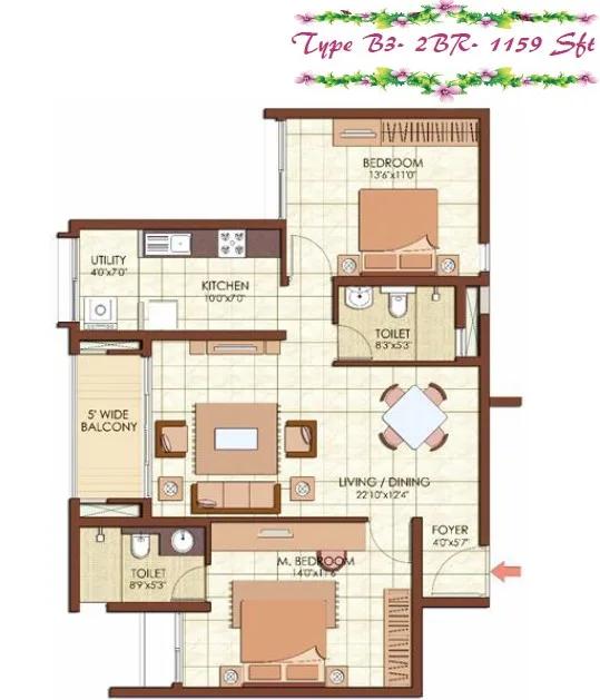 Prestige Kew Gardens floor plan 13