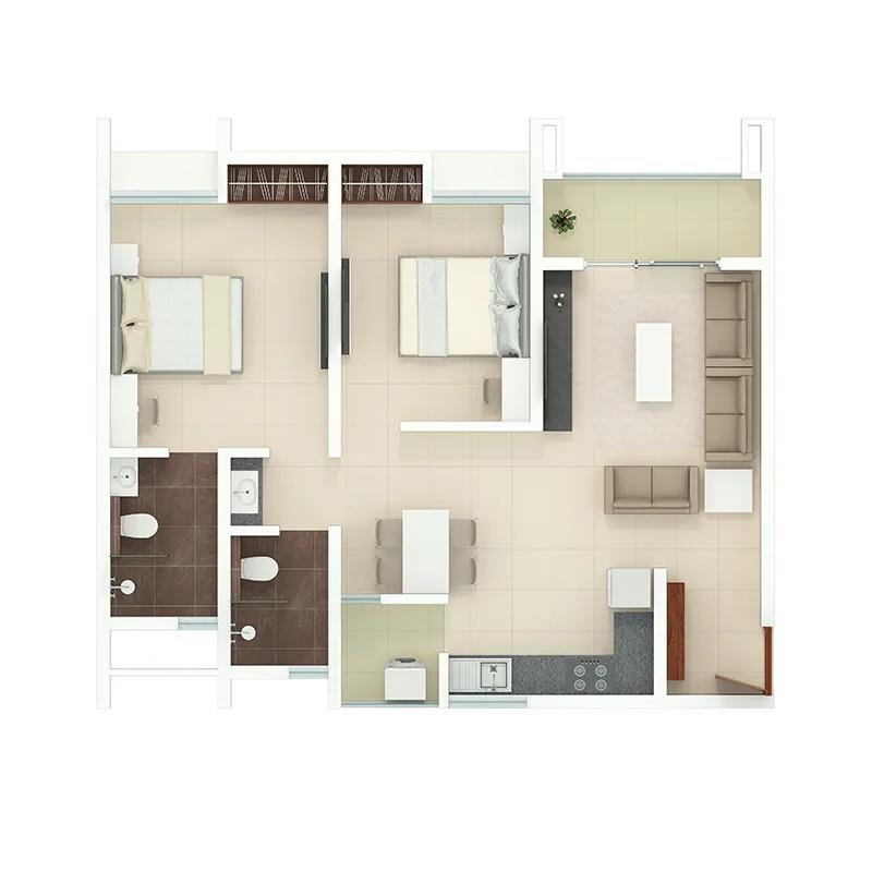 Rohan Akriti floor plan 3
