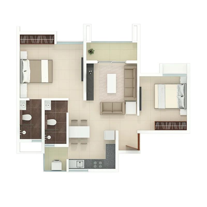 Rohan Akriti floor plan 4
