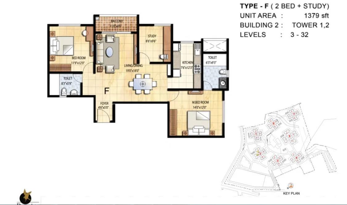 Prestige Falcon City floor plan 3
