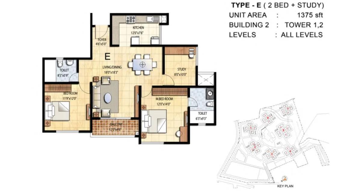 Prestige Falcon City floor plan 4