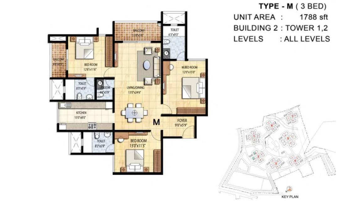 Prestige Falcon City floor plan 5