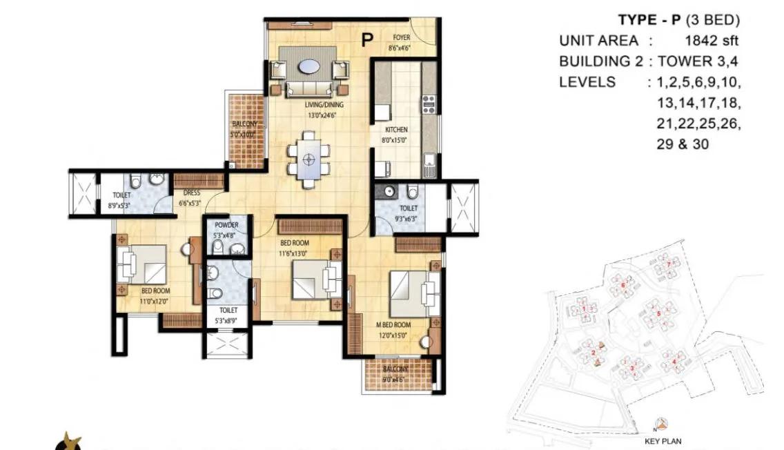 Prestige Falcon City floor plan 10