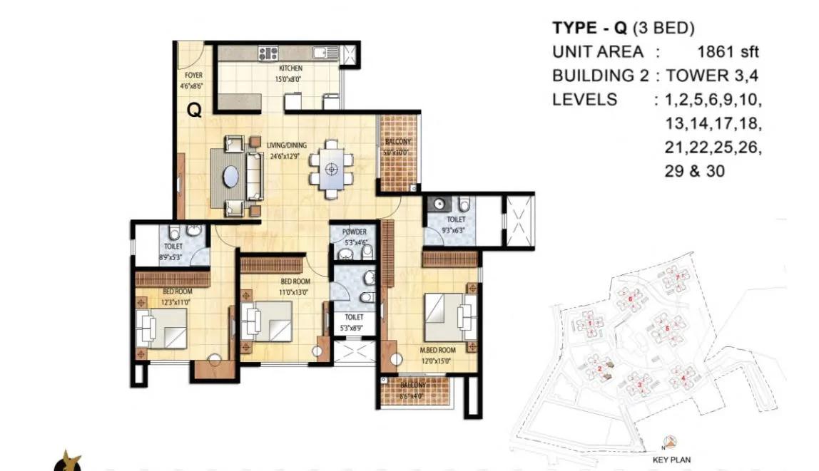 Prestige Falcon City floor plan 11