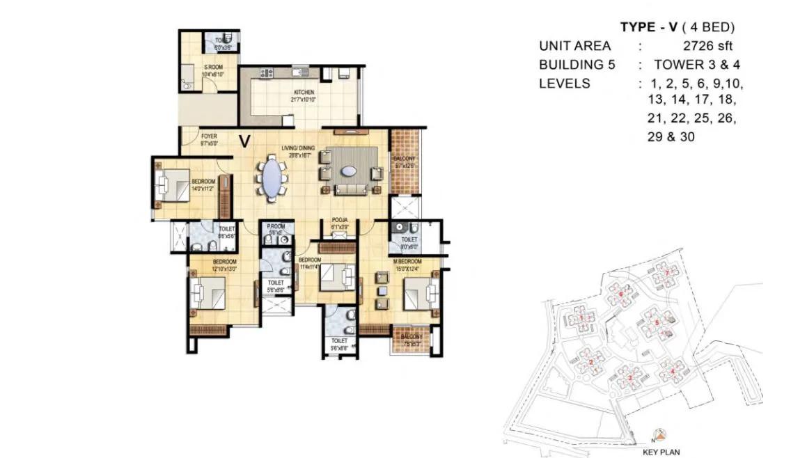 Prestige Falcon City floor plan 13