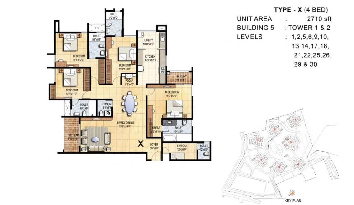 Prestige Falcon City floor plan 14