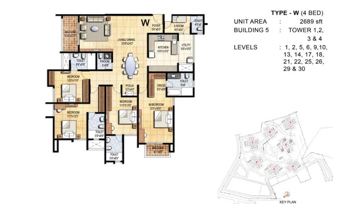 Prestige Falcon City floor plan 15