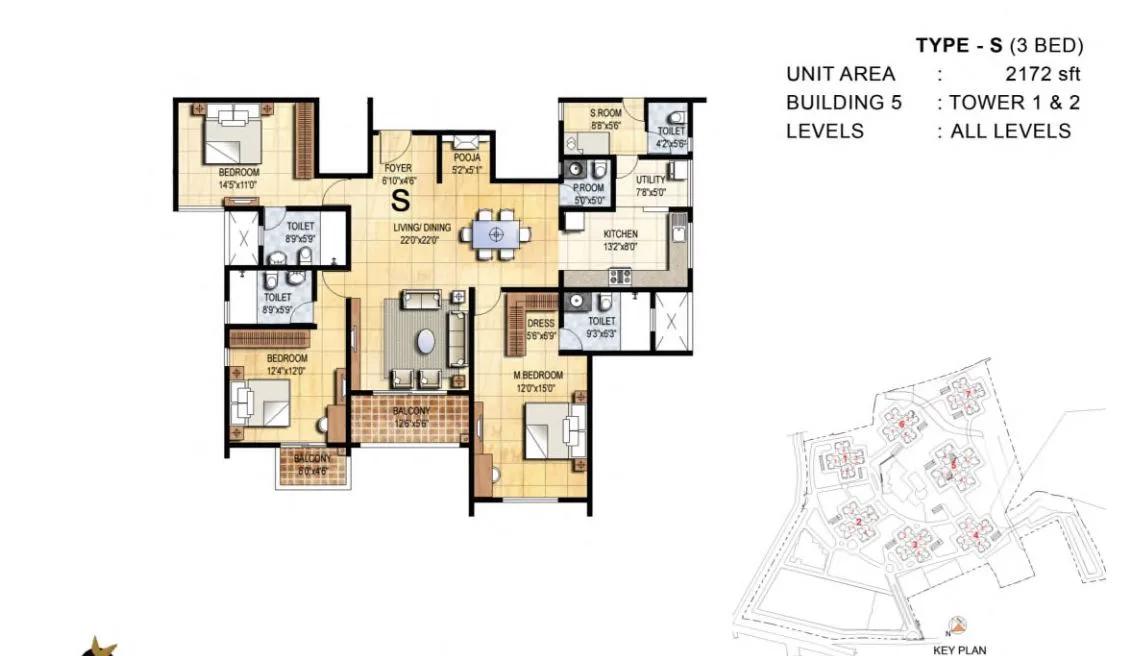 Prestige Falcon City floor plan 16