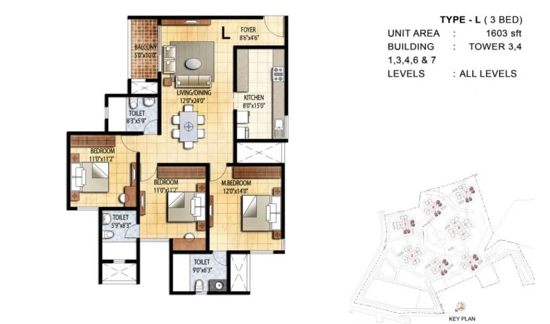 Prestige Falcon City floor plan 17