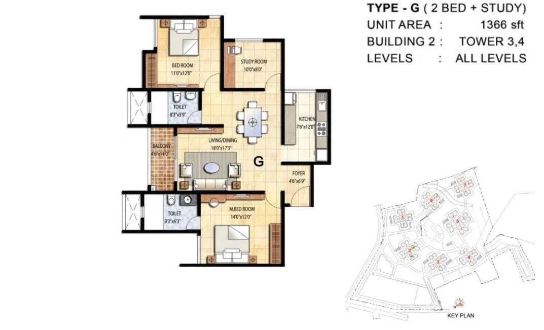 Prestige Falcon City floor plan 19