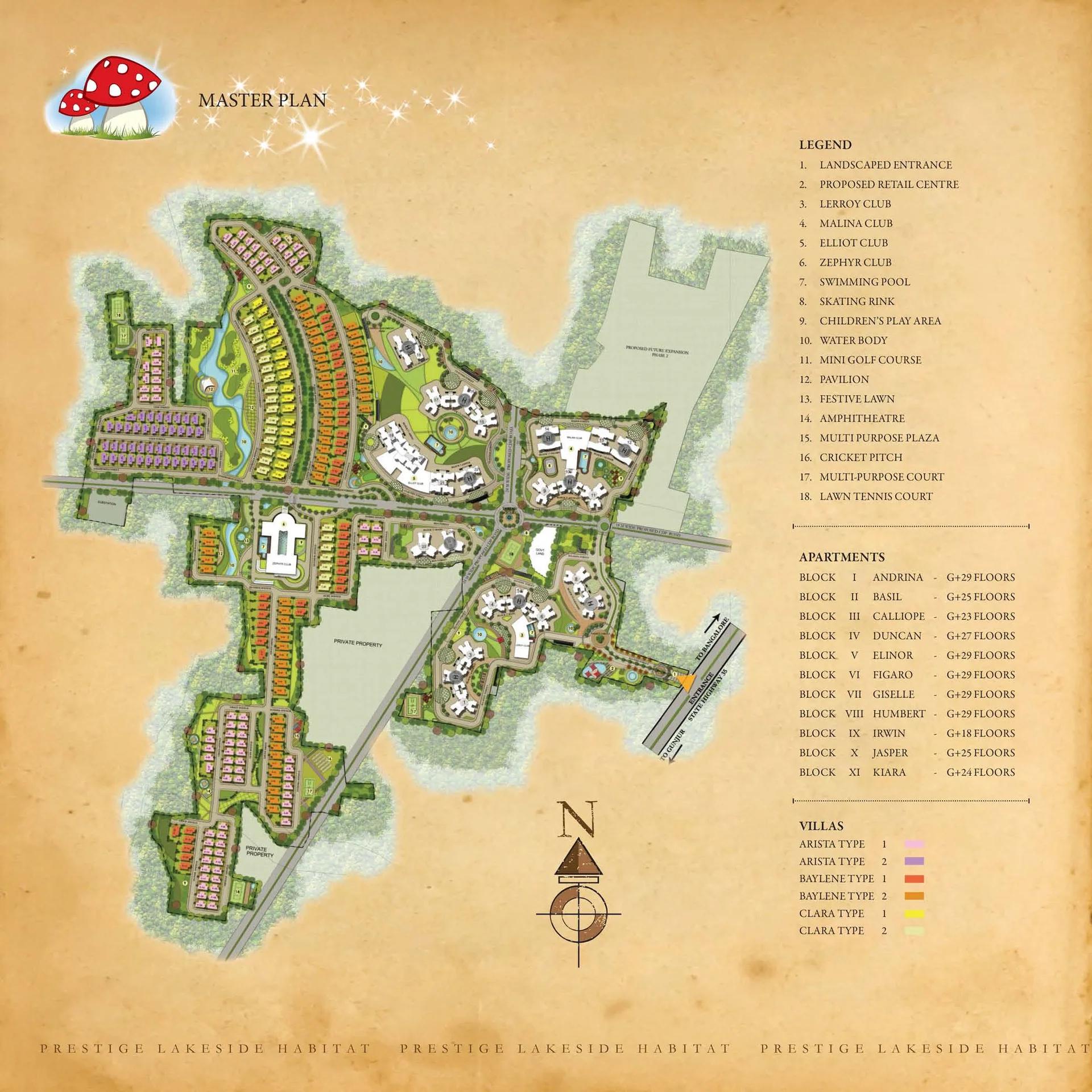 Layout plan of Prestige Lakeside Habitat