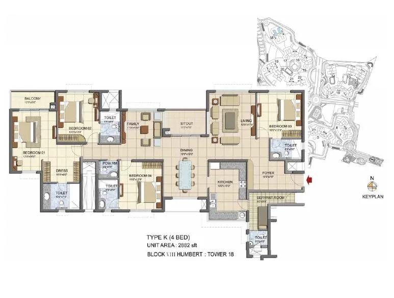 Prestige Lakeside Habitat floor plan 1