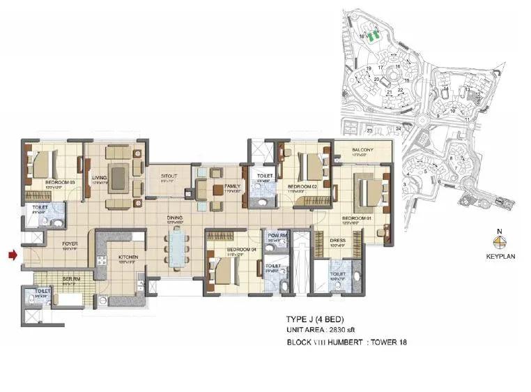 Prestige Lakeside Habitat floor plan 2
