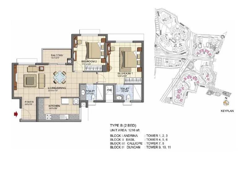 Prestige Lakeside Habitat floor plan 4
