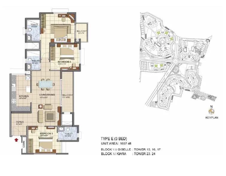 Prestige Lakeside Habitat floor plan 6
