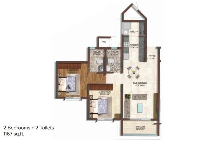 Brigade 7 Gardens floor plan 1