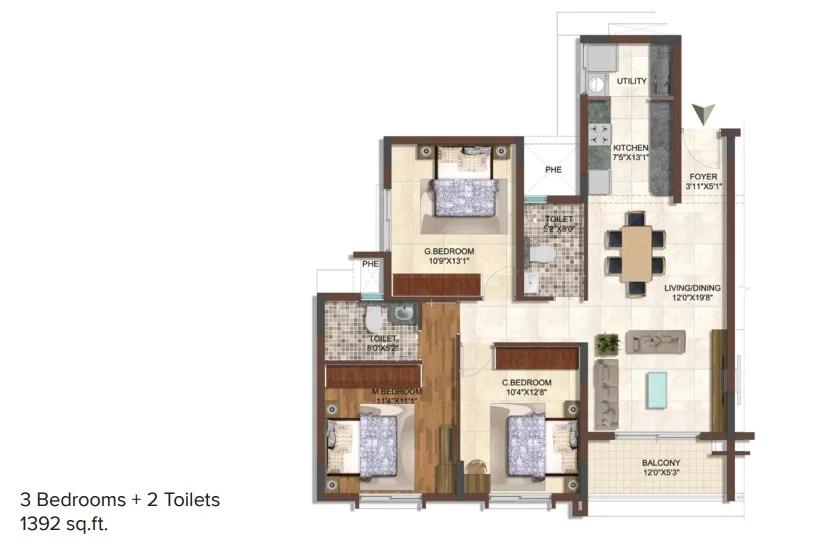 Brigade 7 Gardens floor plan 3