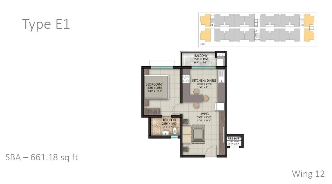 Sobha Dream Acres floor plan 1