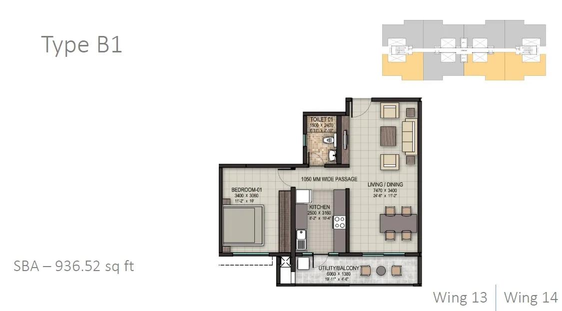 Sobha Dream Acres floor plan 3