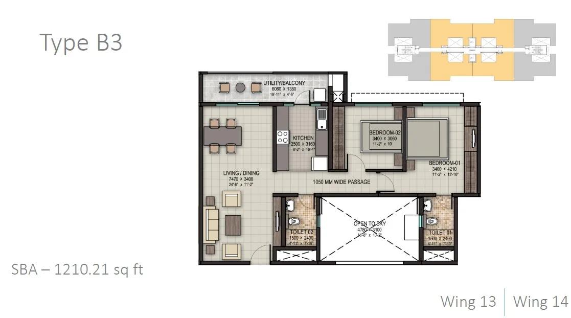 Sobha Dream Acres floor plan 7