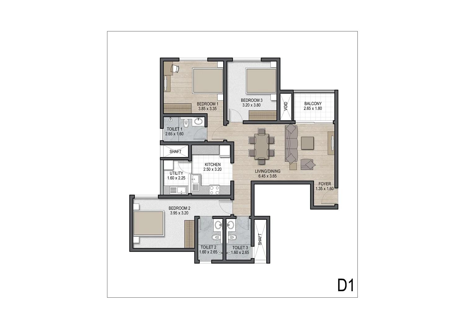 Sobha Square floor plan 4