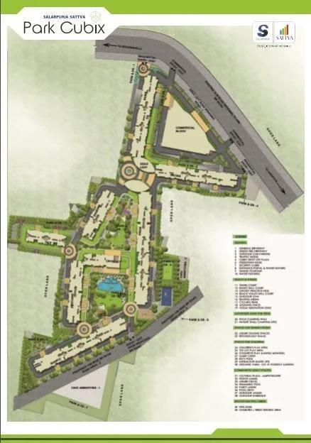 Layout plan of Salarpuria Sattva Park Cubix