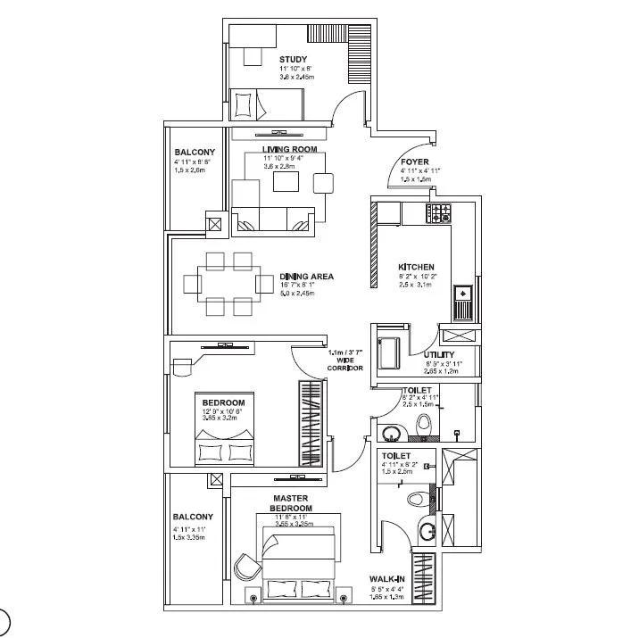 Godrej Avenues floor plan 1