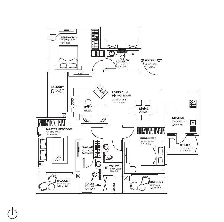 Godrej Avenues floor plan 3