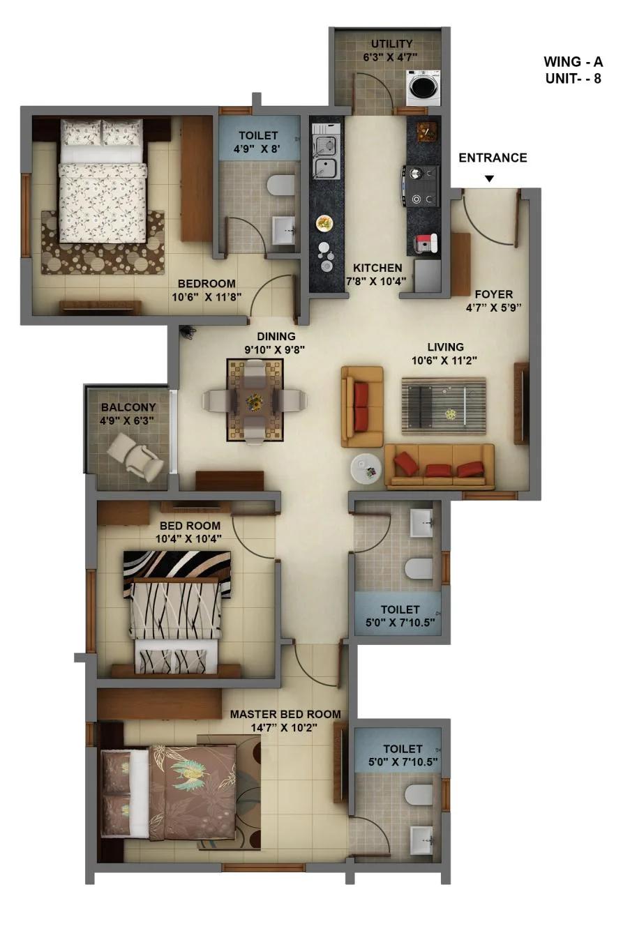 Mantri Energia floor plan 3