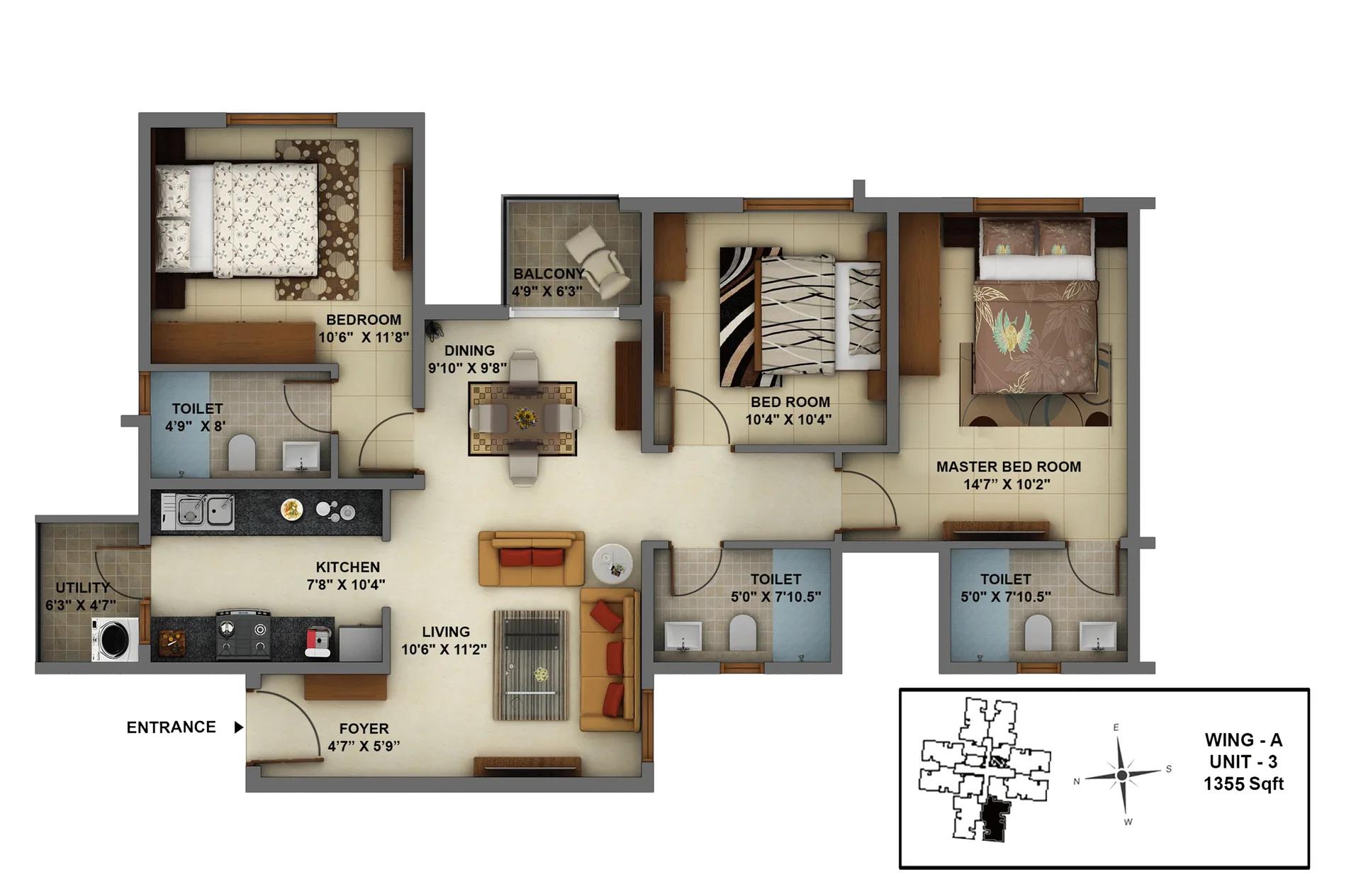Mantri Energia floor plan 4