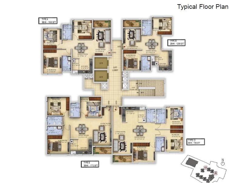 Salarpuria Sattva Divinity floor plan 1