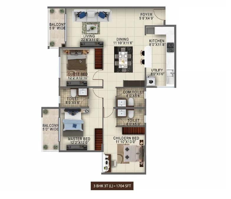 Salarpuria sattva anugraha floor plan 1