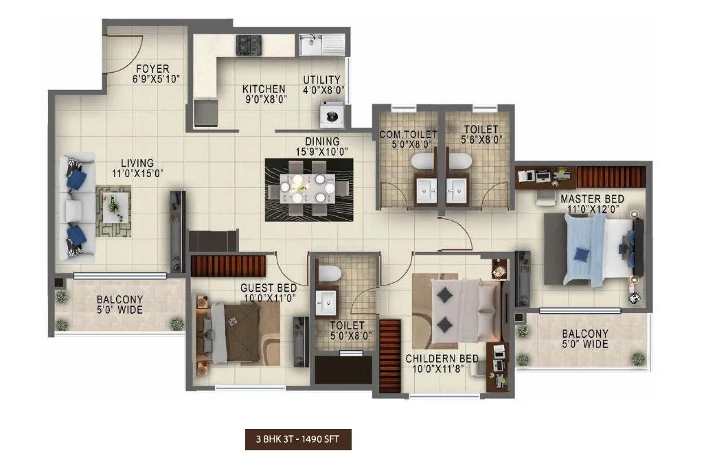 Salarpuria sattva anugraha floor plan 5