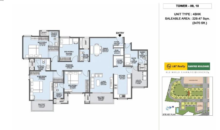 L&T Raintree Boulevard floor plan 3