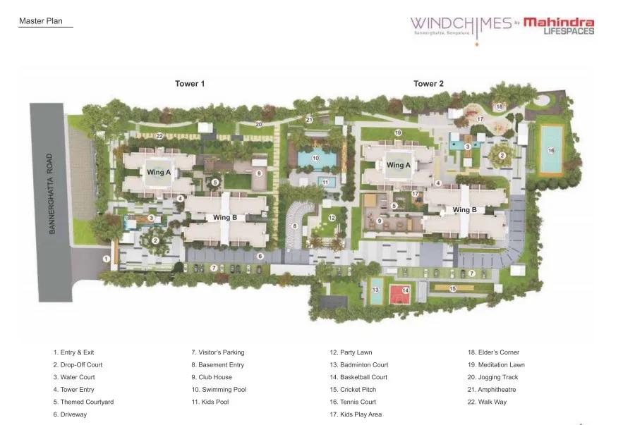 Layout plan of Mahindra Windchimes