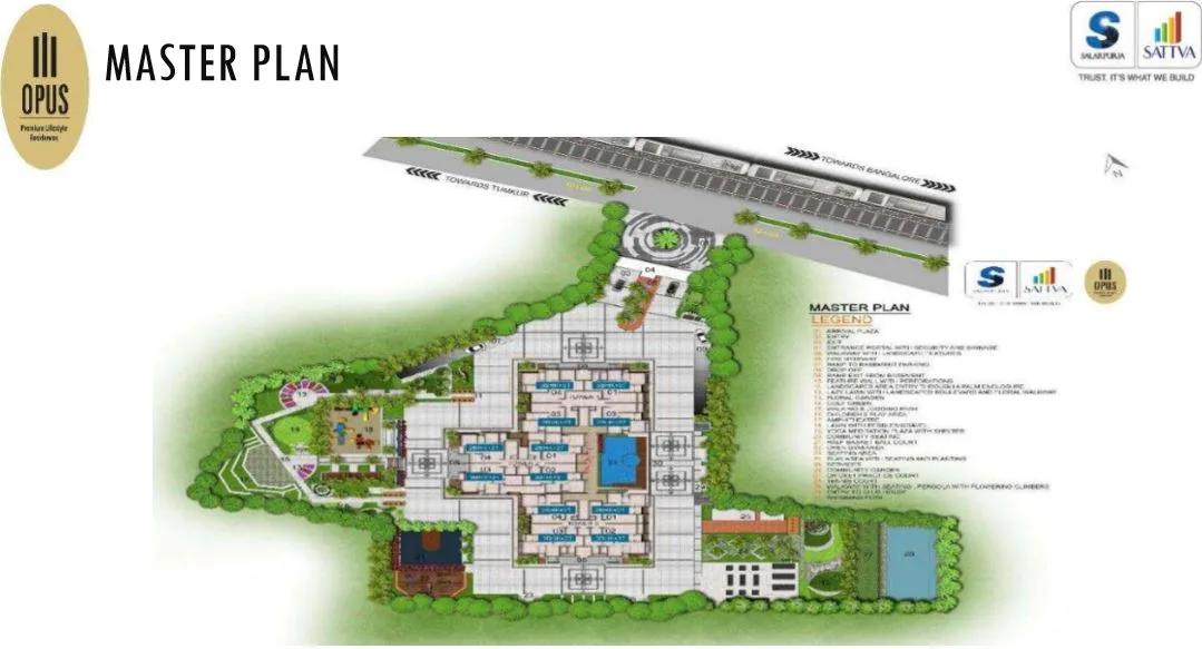 Layout plan of Salarpuria Sattva Opus