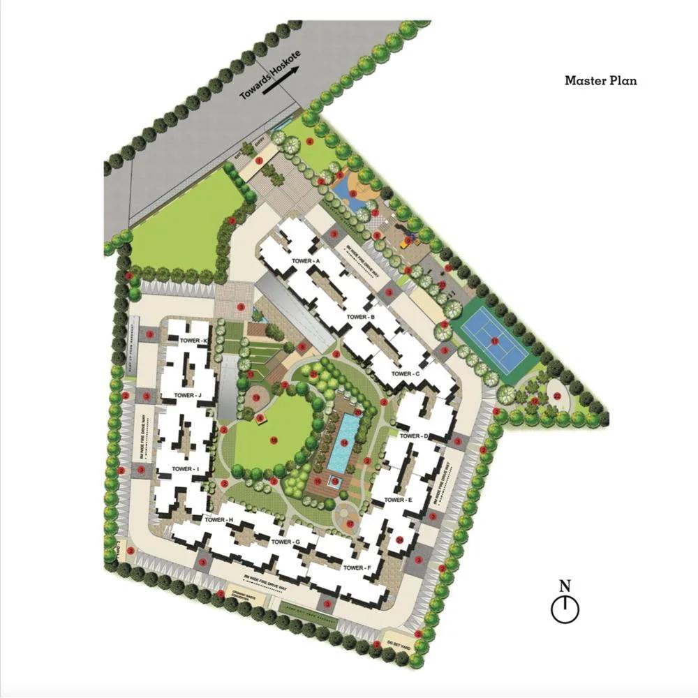 Layout plan of Salarpuria Sattva East Crest