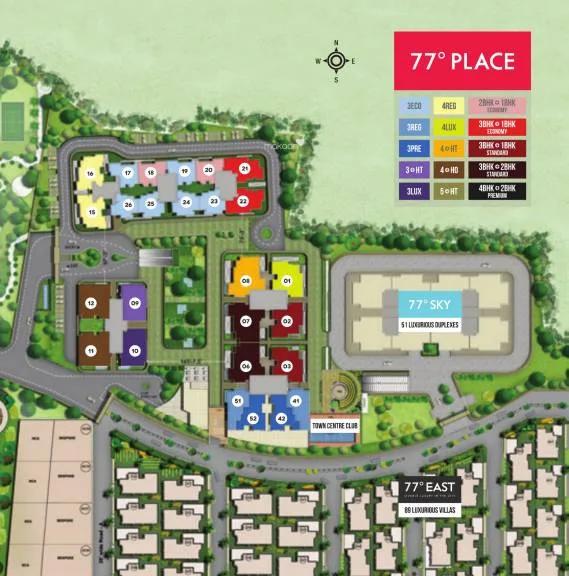 Layout plan of Divyasree 77 Place