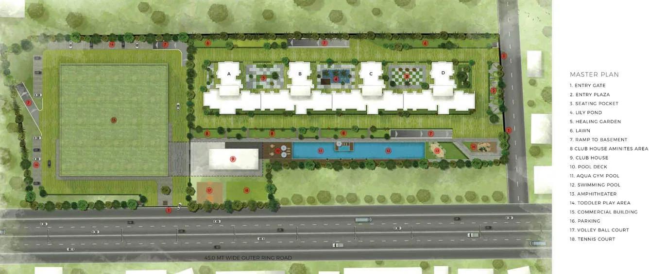 Layout plan of The Advantage Raheja Pebble Bay