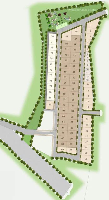Layout plan of Bluejay Nine Forum VIllas