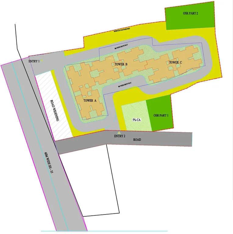 Layout plan of Golden Serenity Towers