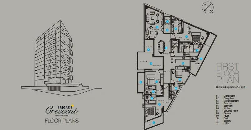 Layout plan of Brigade Crescent