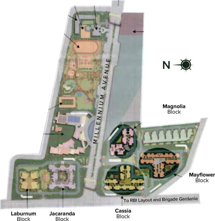 Layout plan of Brigade Millennium