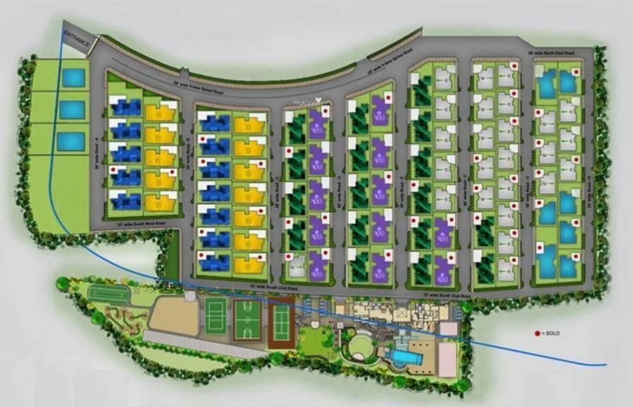 Layout plan of DivyaSree 77° East